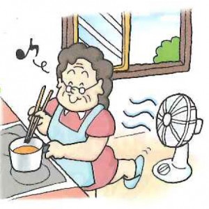 立ち消えの心配がないから扇風機も使えます